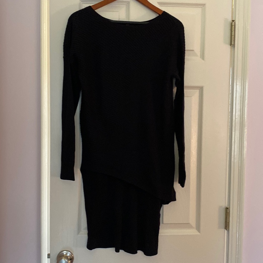 Express long black sweater, size L